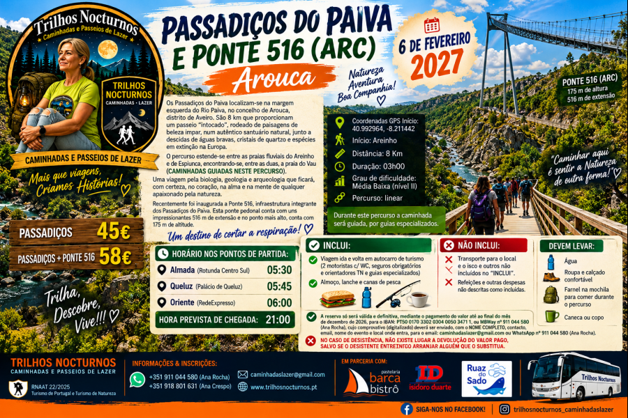 PASSADIÇOS DO PAIVA E PONTE 516 - AROUCA