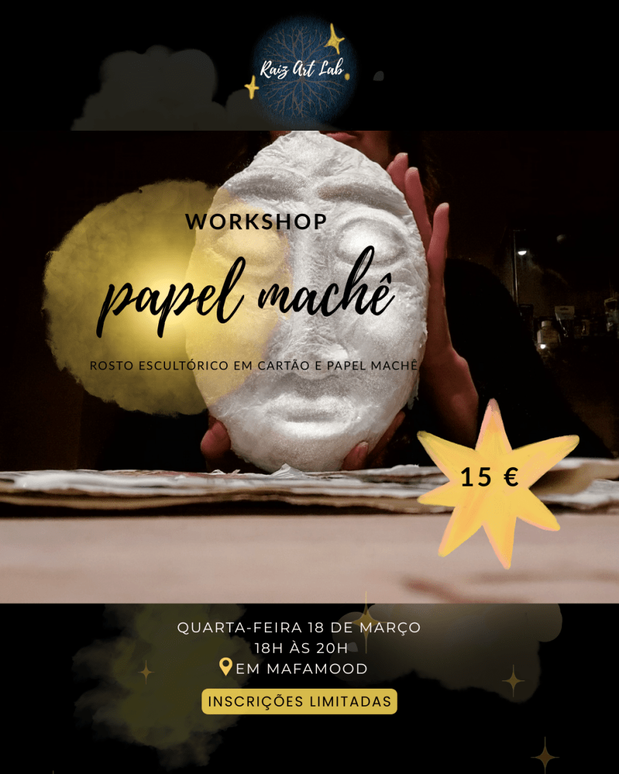 Workshop - máscara em papel machê