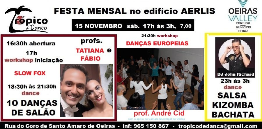 Festa mensal para dançar e aprender – NOV.