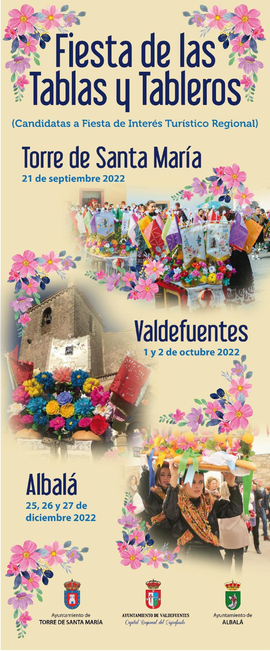 Candidatura de Las Tablas y Los Tableros de Albalá, Torre de Santa María y Valdefuentes a FITR