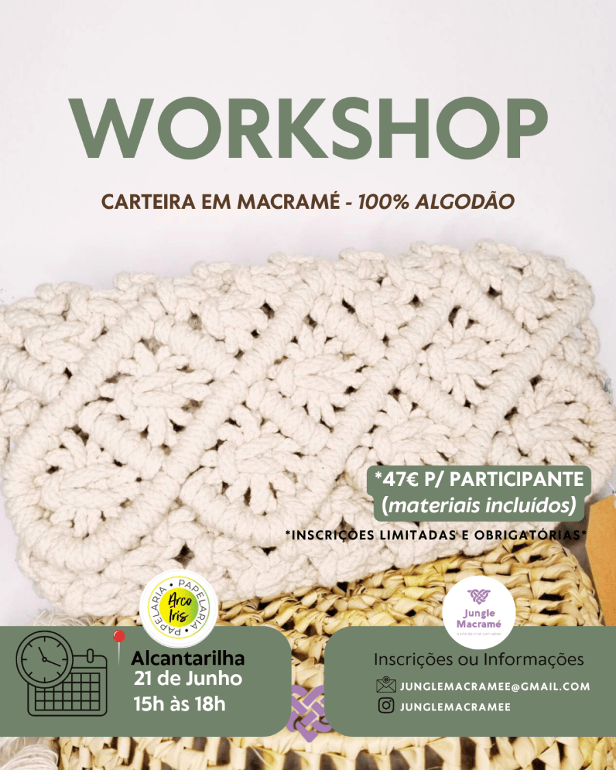 carteira em macramé