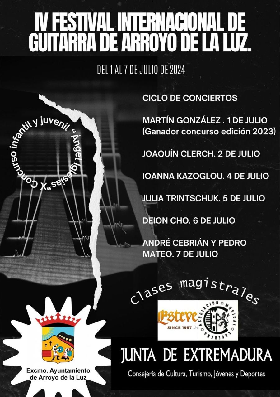 IV Festival Internacional de guitarra de Arroyo de la Luz 2024
