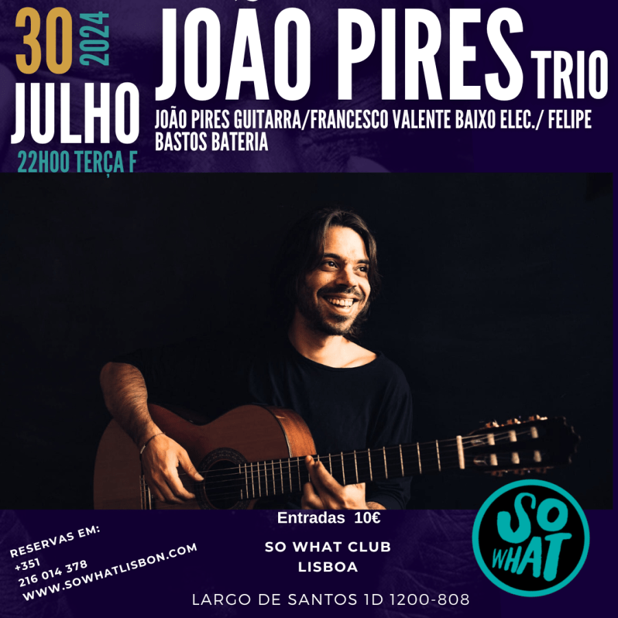 So What apresenta João Pires trio 