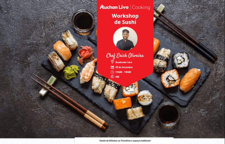 Workshop de Sushi - Auchan Live Faro