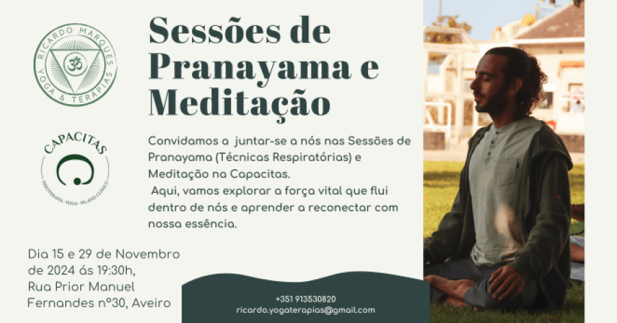 Sessões de Pranayama e Meditação