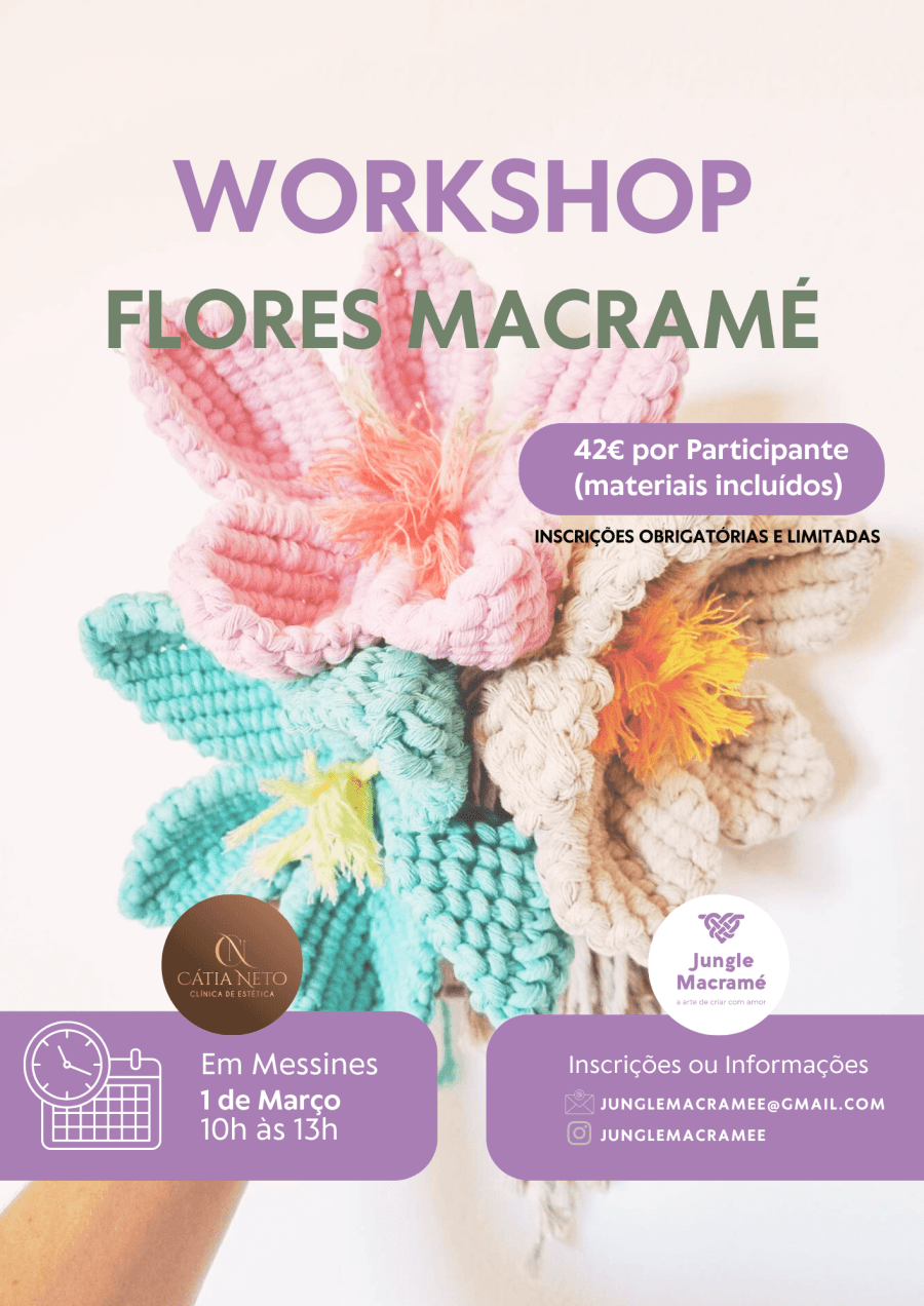 WORKSHOP FLORES EM MACRAMÉ