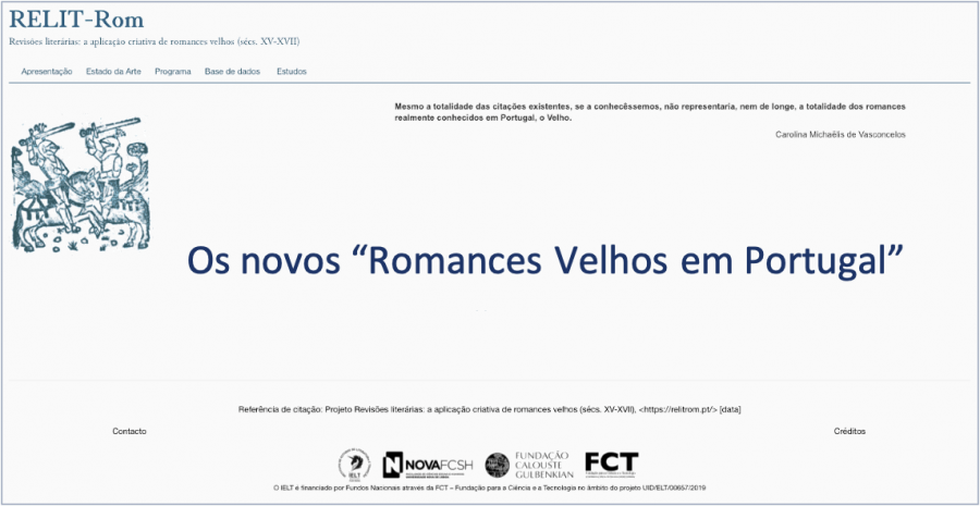 Os novos “Romances Velhos em Portugal”: Seminário RELIT-Rom 2021