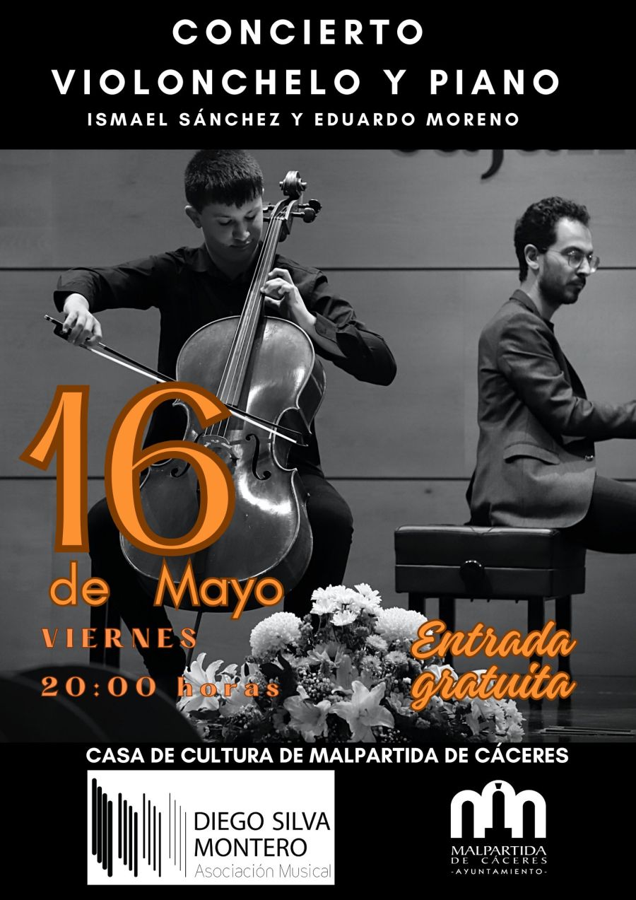 CONCIERTO DE VIOLONCHELO Y PIANO. ISMAEL SÁNCHEZ Y EDUARDO MORENO