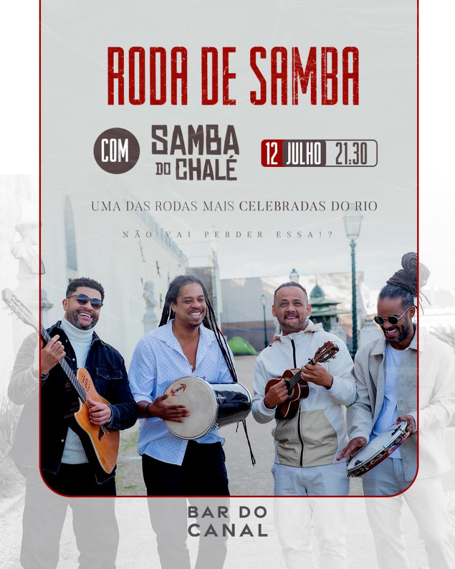 Roda de Samba no Bar do Canal! Vêm aí Samba do Chalé