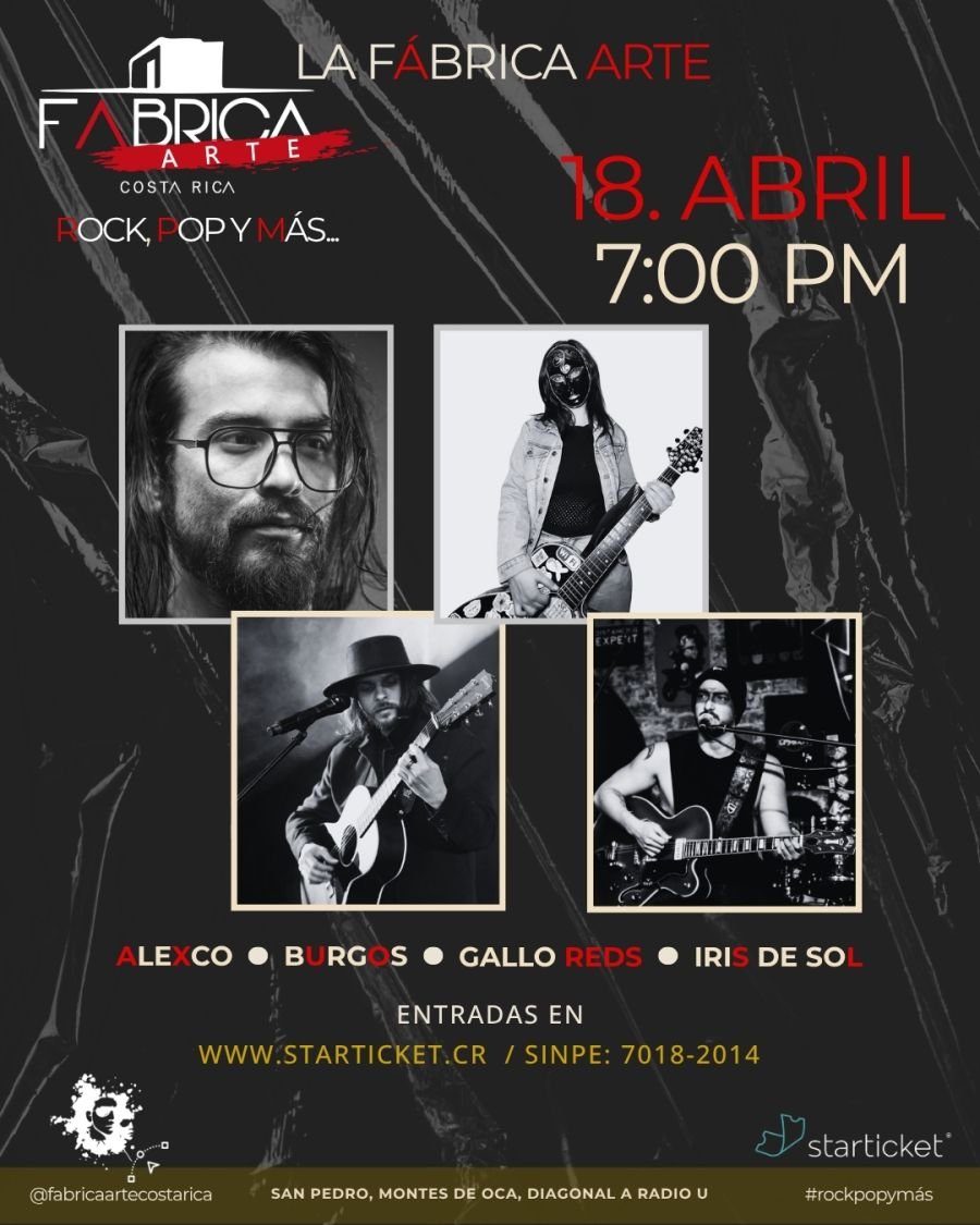 ✨Rock, Pop y Más en La Fábrica Arte✨