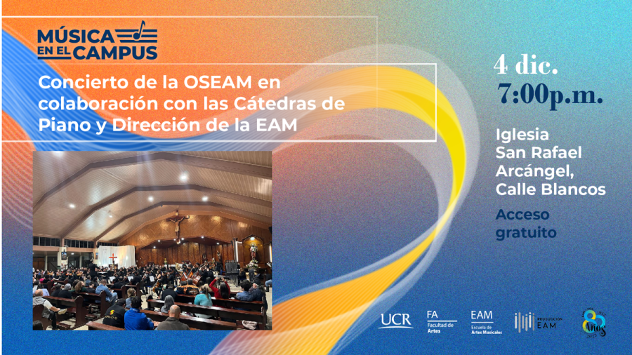 Concierto de la OSEAM en colaboración con las Cátedras de Piano y Dirección de la EAM