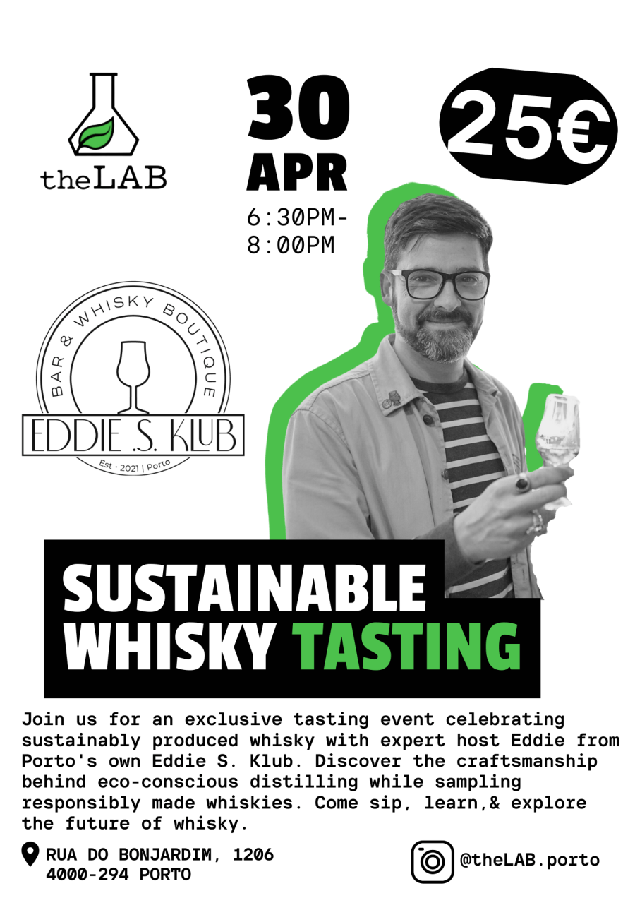 30 April | Sustainably Produced Whisky Tasting with Eddie DeSousa