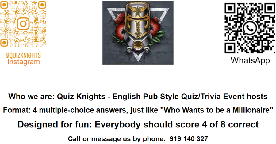 Quiz Knights Presents - English Pub Style Quiz / Trivia Night
