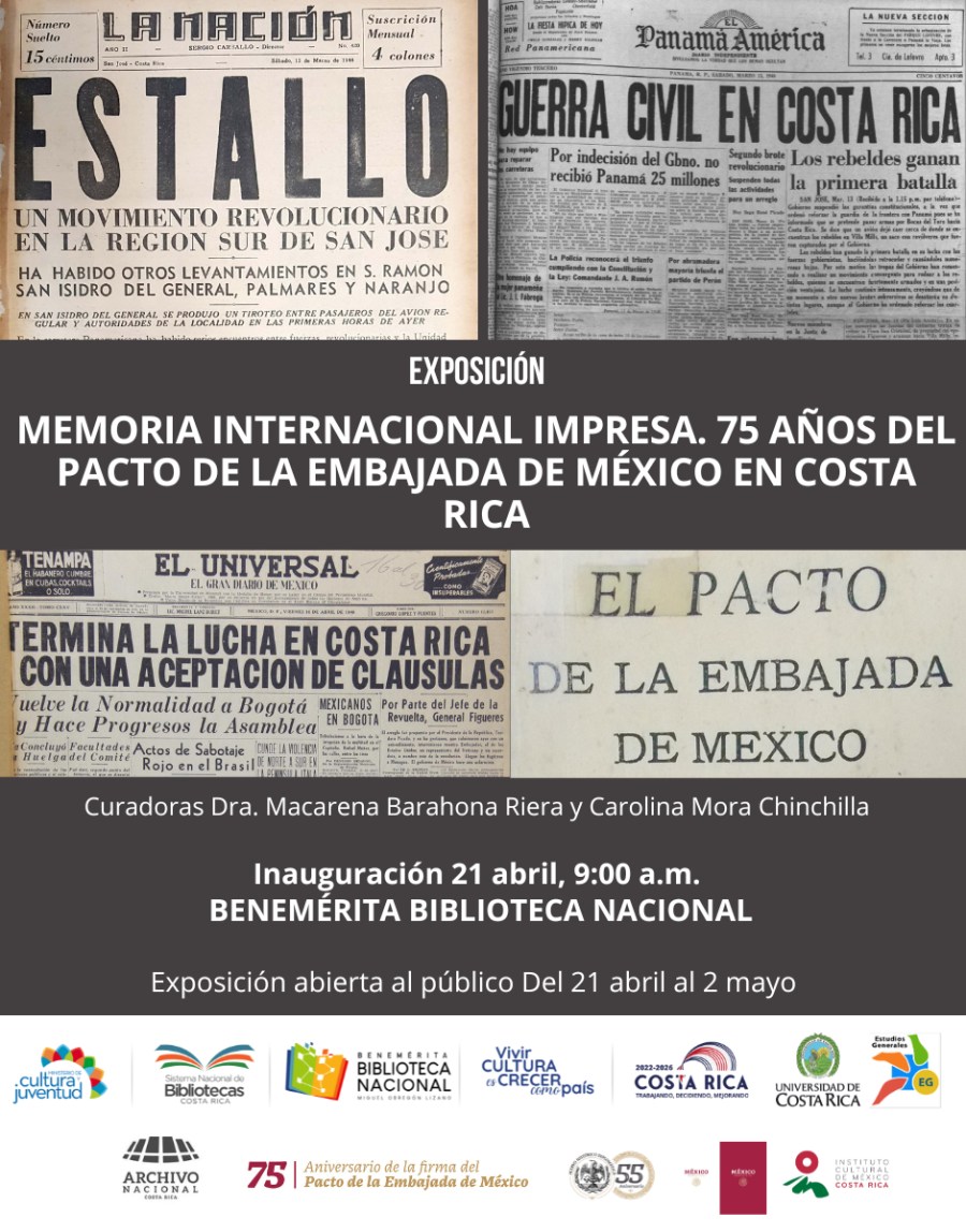 Inauguración. Memoria internacional impresa. 75 años del Pacto de la Embajada de México en Costa Rica