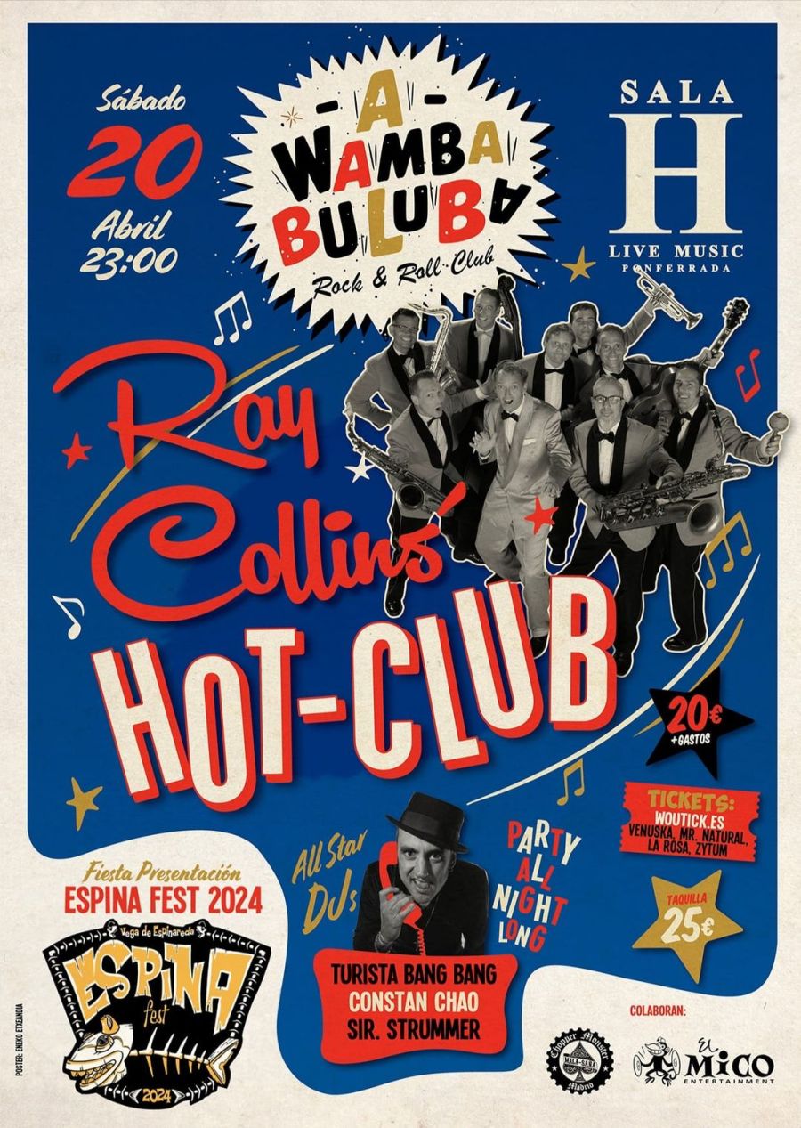 CONCIERTO | RAY COLLINS HOT CLUB -2a FIESTA ESPINA FEST   'A-WAMBA BULUBA PARTY'