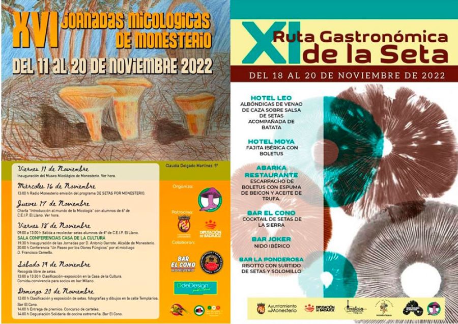 XVI Jornadas Micológicas de Monesterio y XI Ruta Gastronómica de la Seta 2022