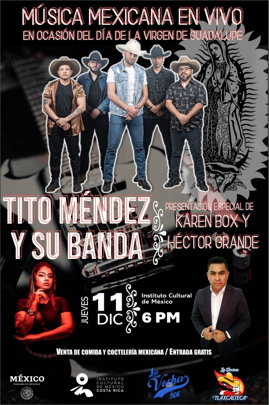 Concierto música en vivo mexicana, Celebración del día de la Virgen de Guadalupe