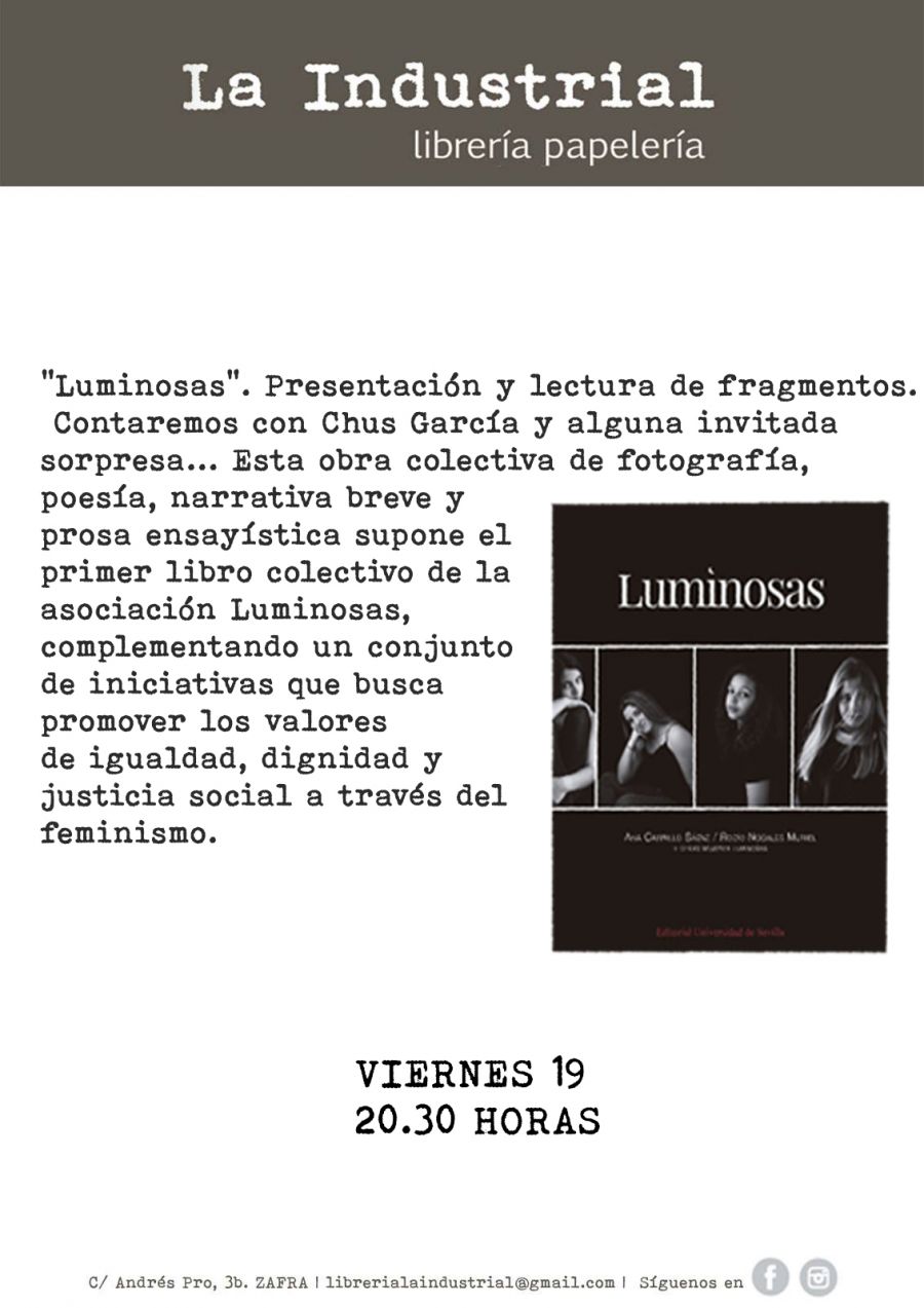 Presentación literaria del libro 'Luminosas'