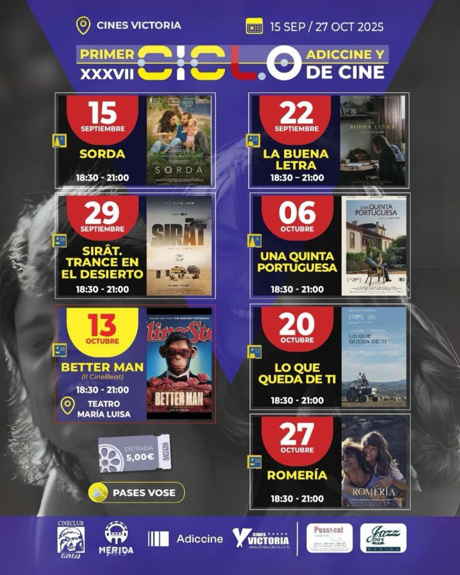 XXXVII Ciclo de Cine VOSE y I Ciclo Adiccine 2025