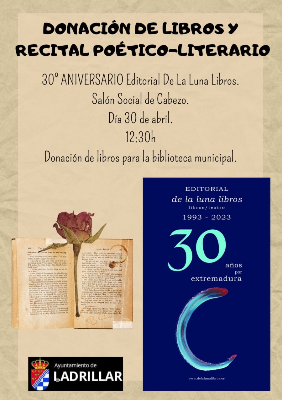 Donación de libros y recital poético-literario en Cabezo