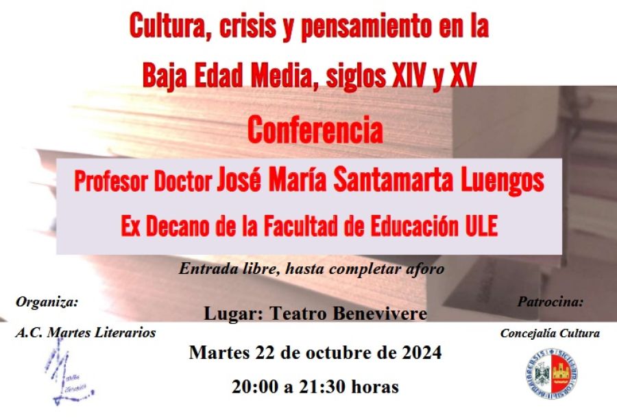 Conferencia | Cultura, crisis y pensamiento en la Baja Edad Media, siglos XIV y XV