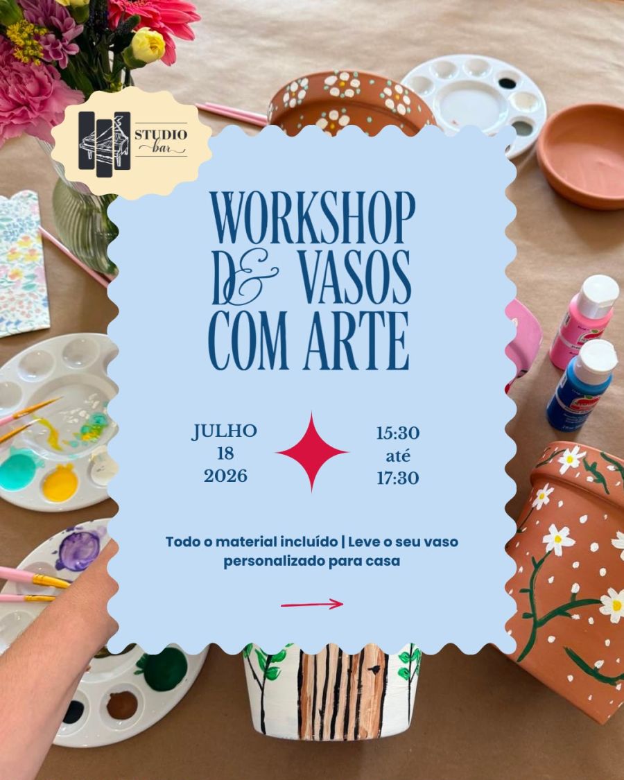 Vaso com arte com Victoria Felix