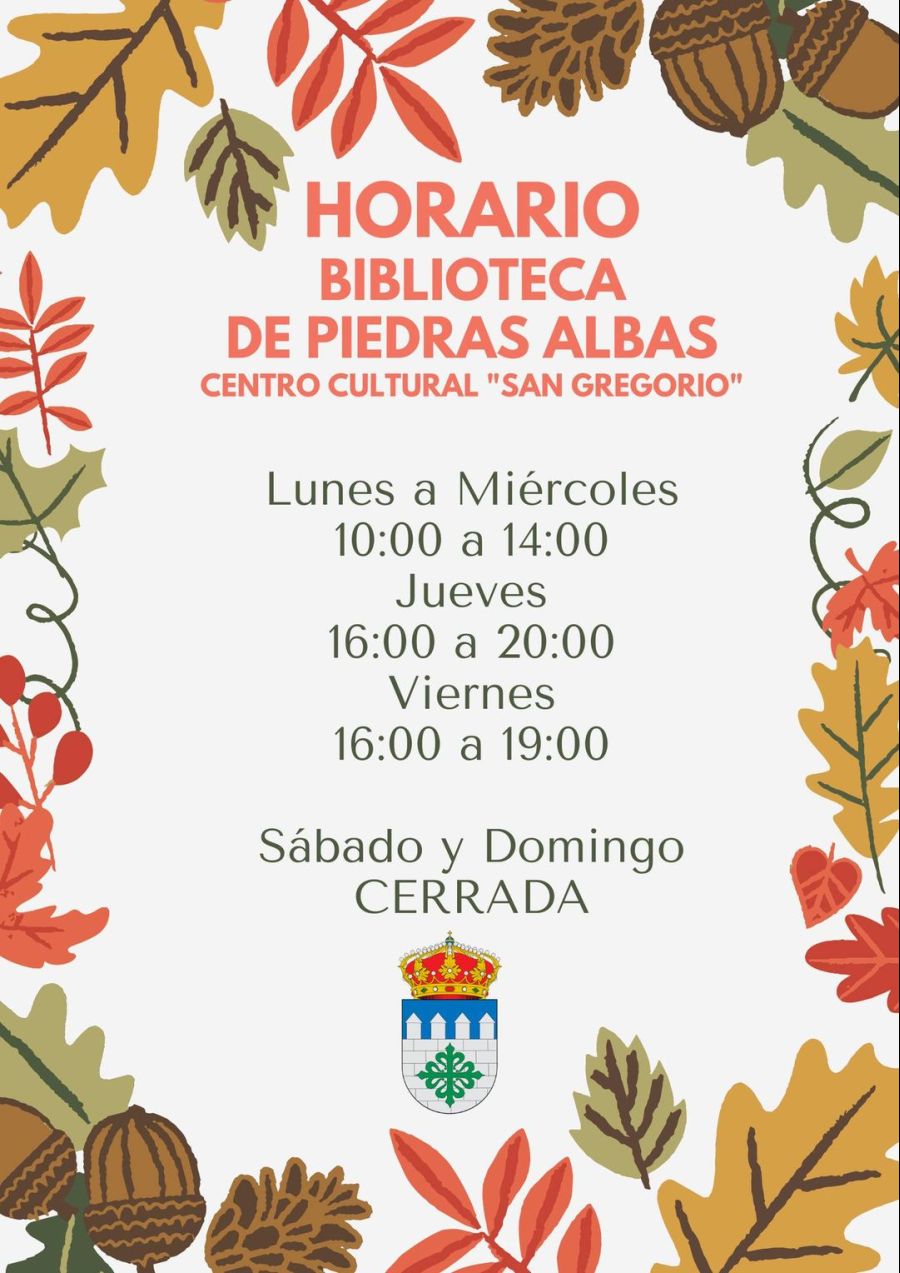 HORARIO DE LA BIBLIOTECA MUNICIPAL