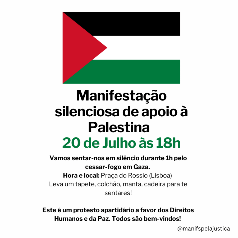 Manifestação Silenciosa pela Palestina