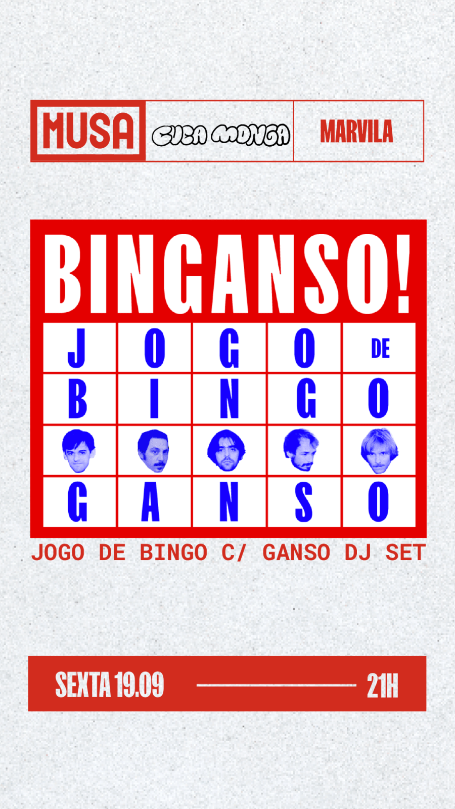 BINGANSO | Jogo de bingo + Ganso dj set