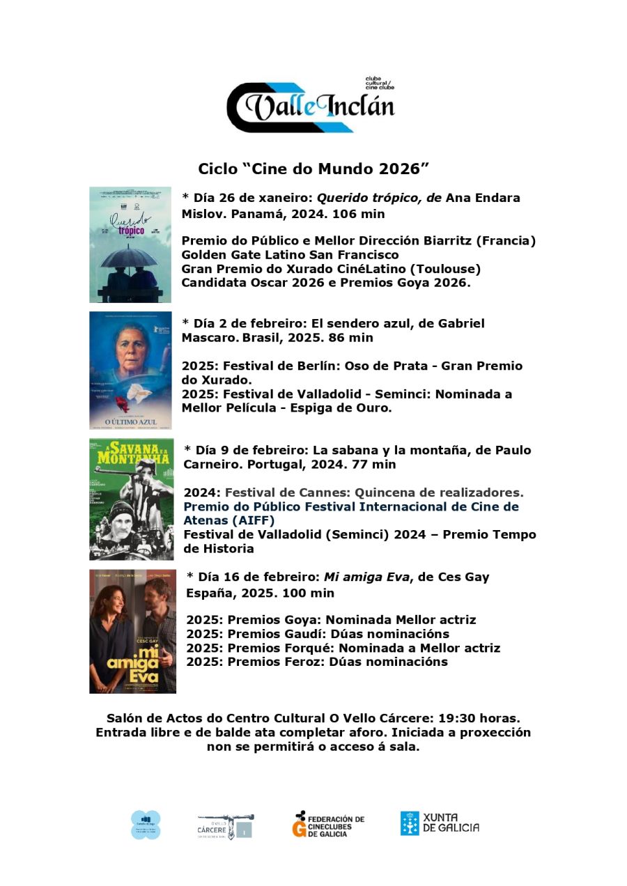 El sendero azul - Club Cultural Valle Inclán: Ciclo 'Cine do mundo 2026'