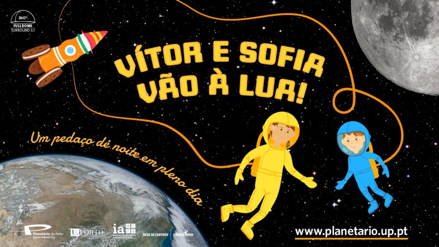 Vitor e Sofia vão à Lua - sessão imersiva de planetário