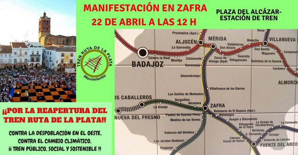 Manifestación por la Reapertura del Tren Ruta de la Plata