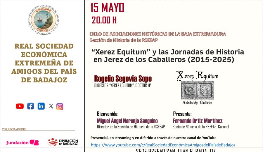'Xerez Equitum y las Jornadas de Historia en Jerez de los Caballeros (2015-2025)' por Rogelio Segovia Sopo