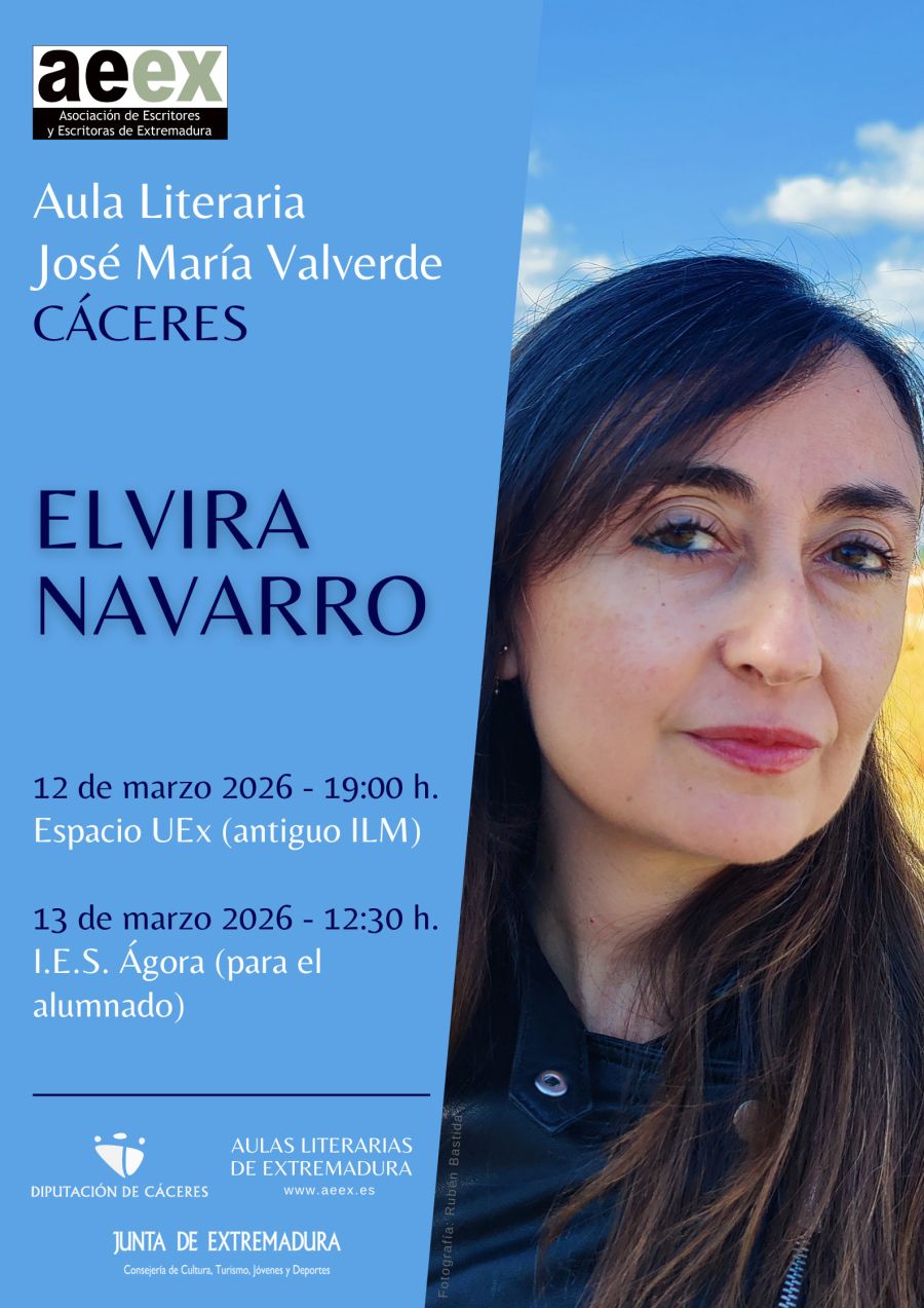 Elvira Navarro en el Aula 'José María Valverde' de la AEEX