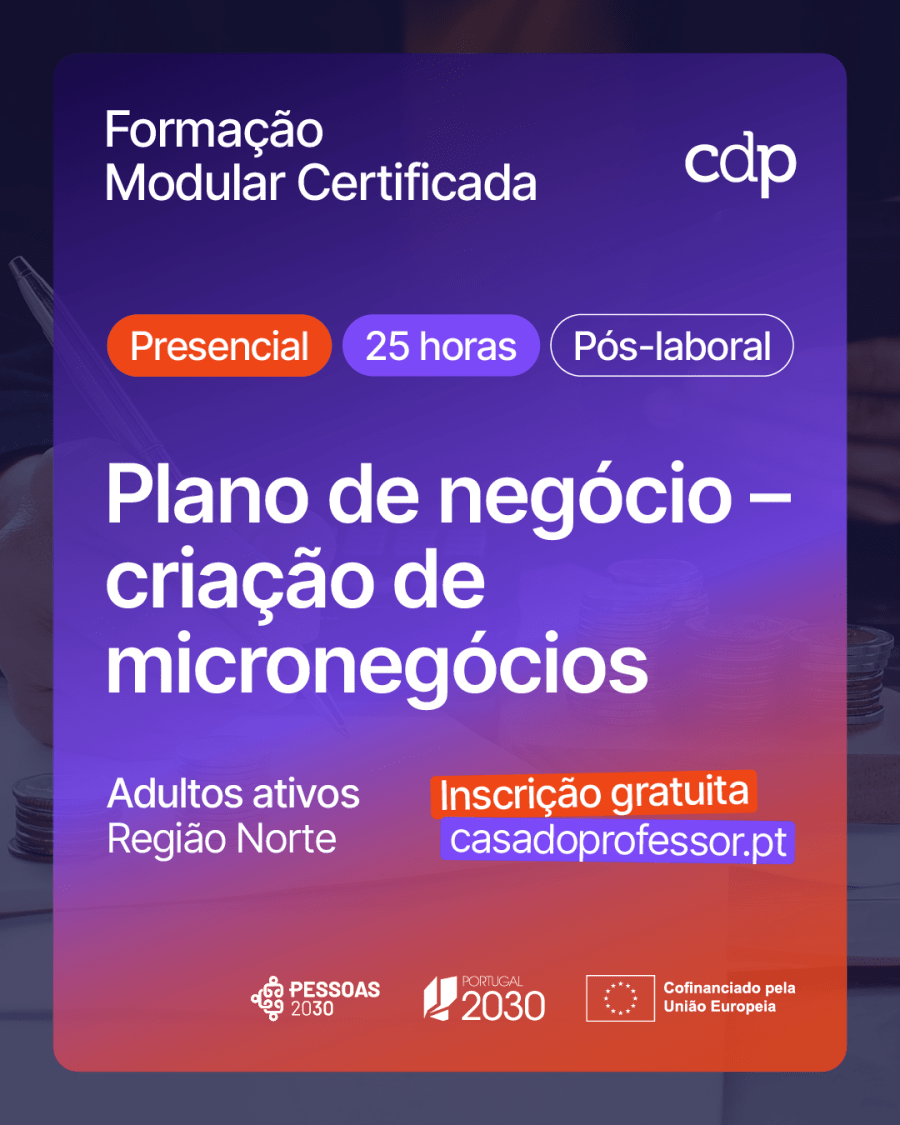 Ação de Formação Gratuita: Plano de negócio – criação de micronegócios