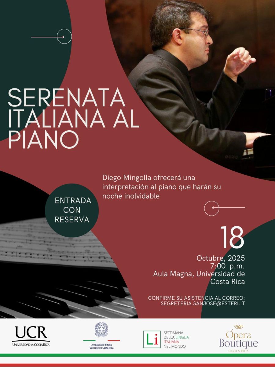 Serenata italiana al piano, a cargo del Maestro Diego Mingolla