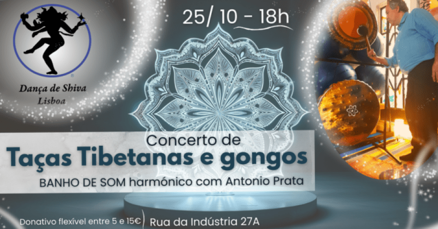 Taças tibetanas e gongos