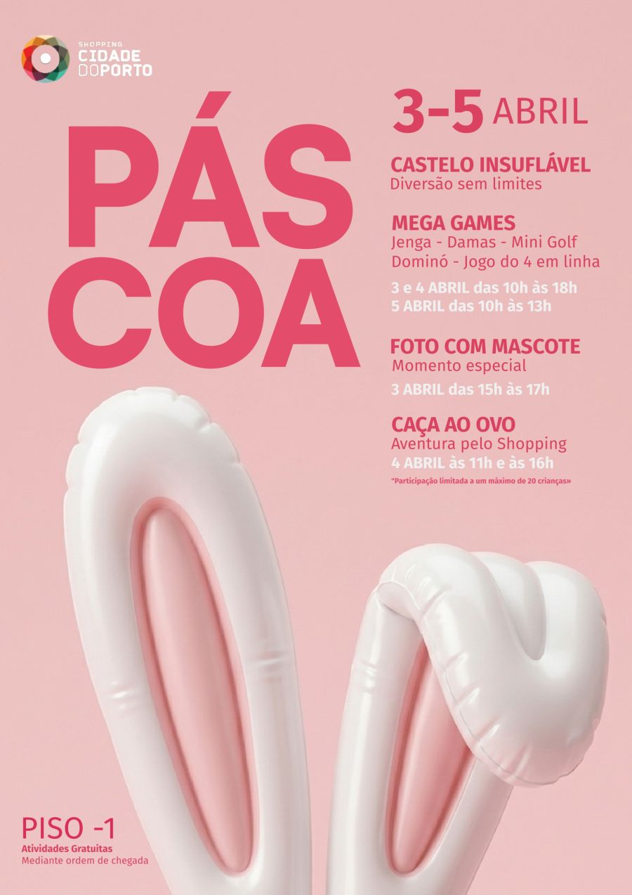 Shopping Cidade do Porto celebra a Páscoa com atividades gratuitas para toda a família