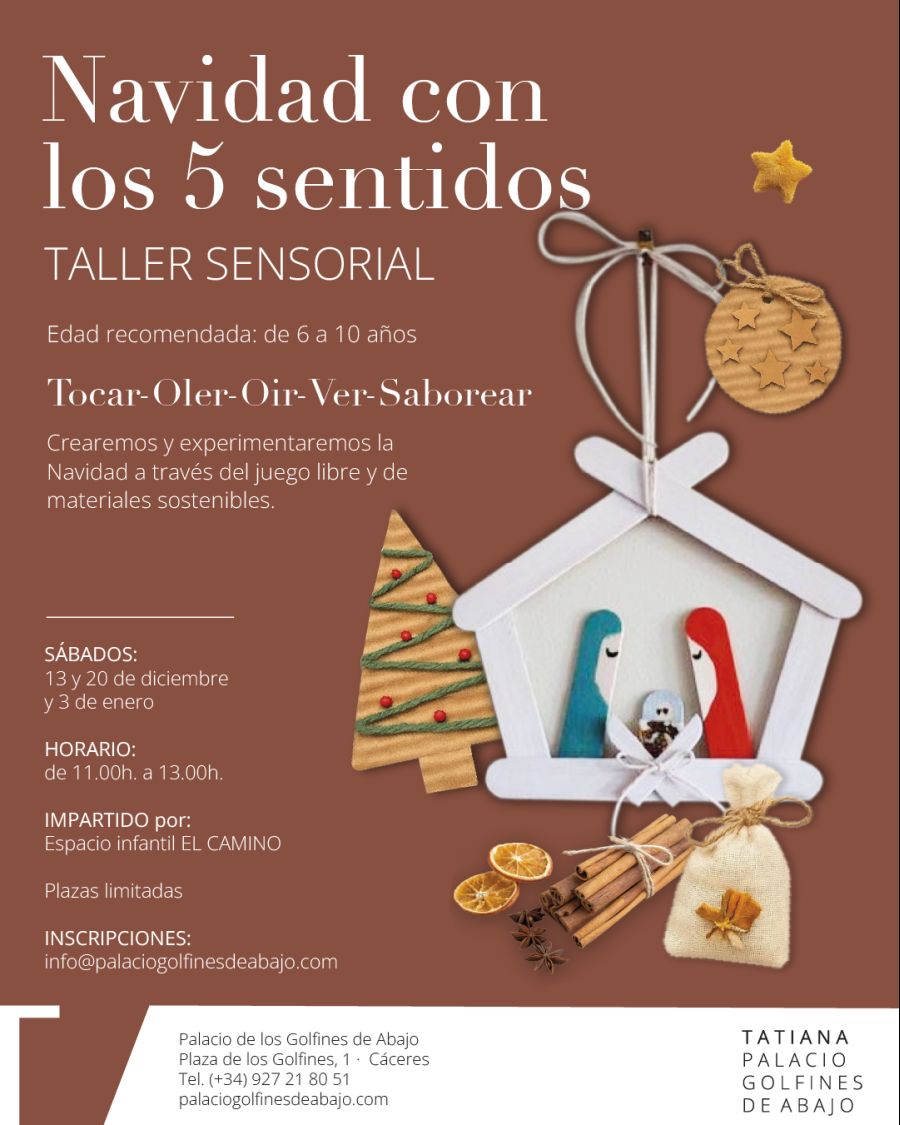 Taller infantil: Navidad con los 5 sentidos
