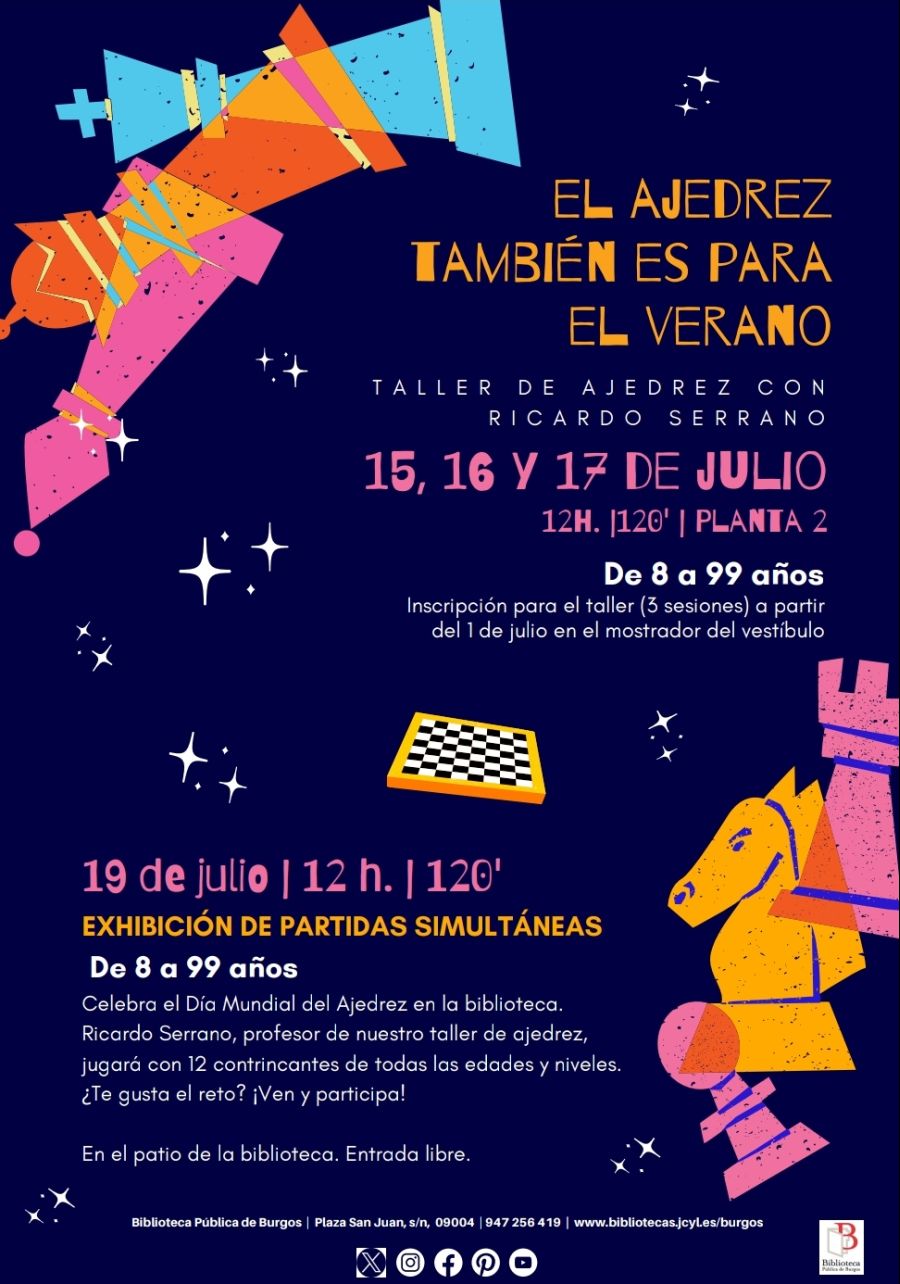 Taller 'El ajedrez también es para el verano' con Ricardo Serrano Santamaría