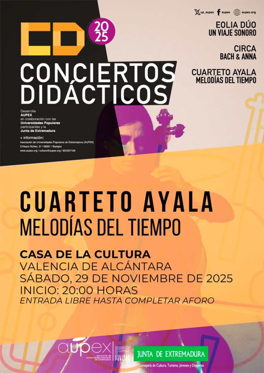 Concierto Didáctico 'Melodías del Tiempo' del Cuarteto Ayala