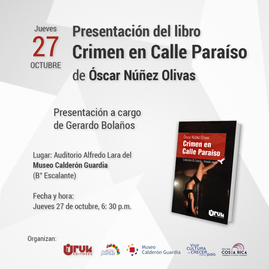 Presentación dl libro. Crimen en Calle Paraíso, de Óscar Núñez Olivas