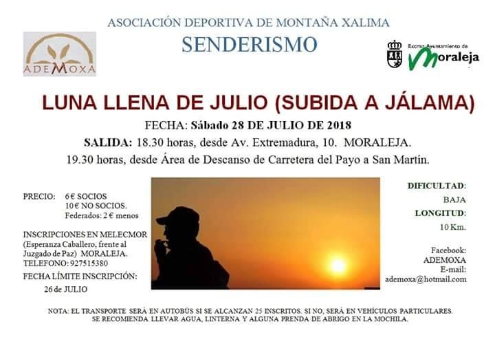 Ruta Senderista 'Luna Llena de Julio: Subida al Jálama'
