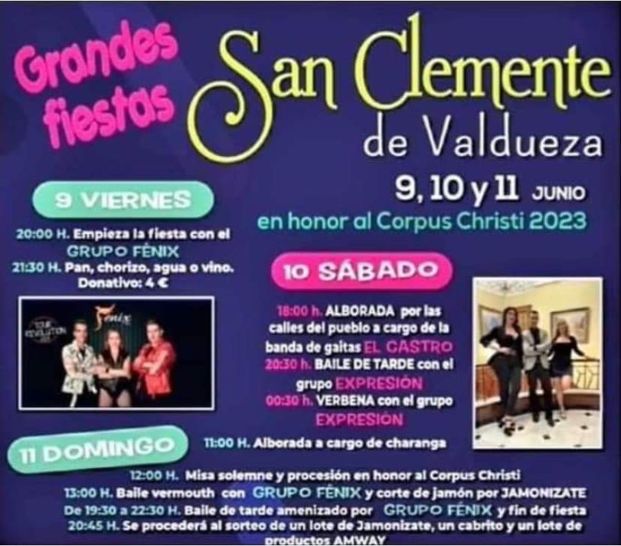 Fiestas en San Clemente de Valdueza 2023