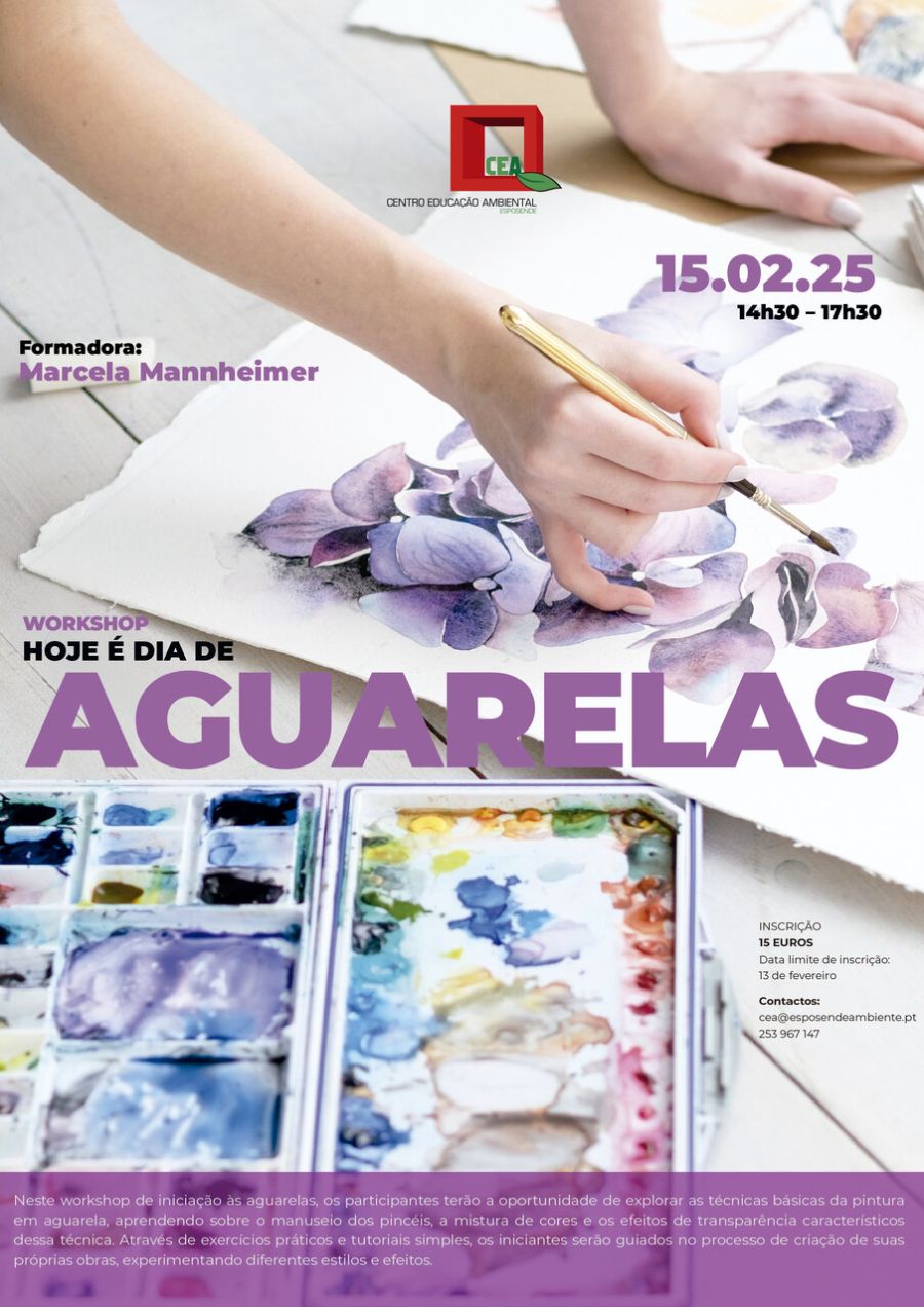Workshop 'Hoje é dia de: Aguarelas'