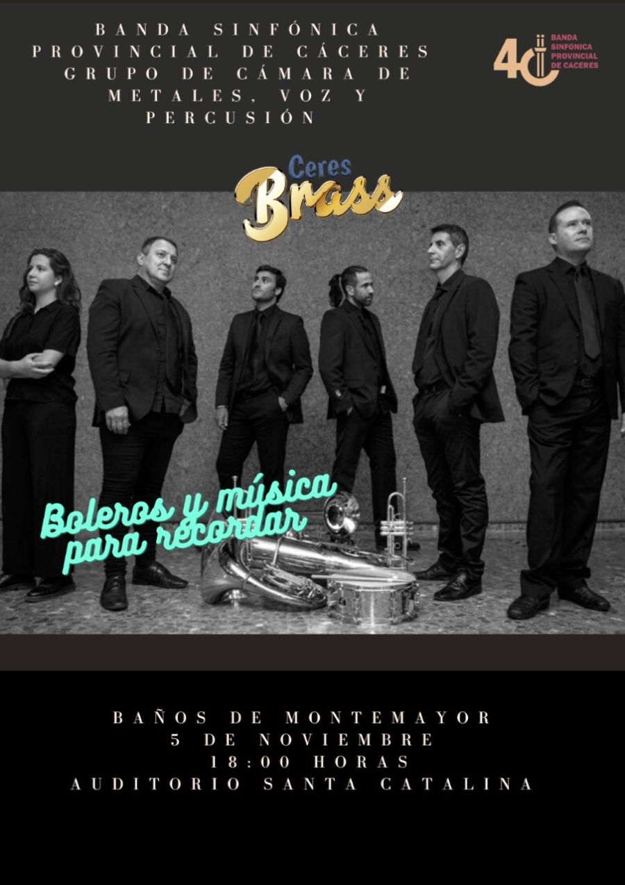 Concierto de Ceres Brass en Baños de Montemayor