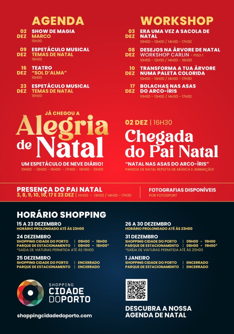 Animação de Natal 2023 | Natal Encantado no Shopping Cidade do Porto