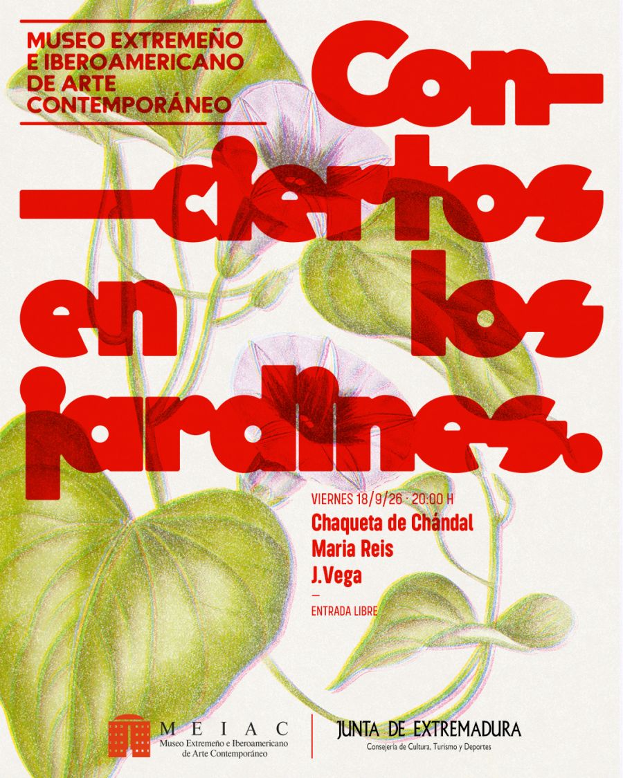 Conciertos en los Jardines del MEIAC. María Reis + Chaqueta de Chándal + J.Vega