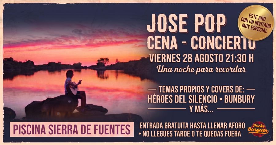 Concierto Jose Pop ( covers acústicos de Héroes del Silencio y temas propios)