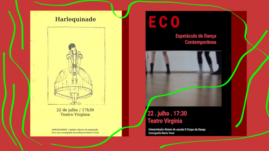 Espetáculo de encerramento do ano letivo: Harlequinade (Ballet) + E C O (Dança Contemporânea)